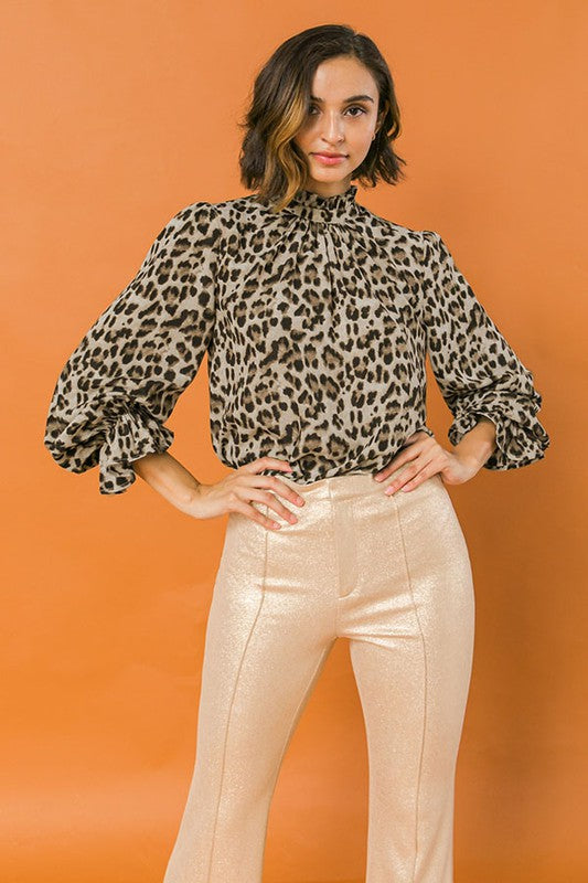 -50% Blusa manga larga cheeta