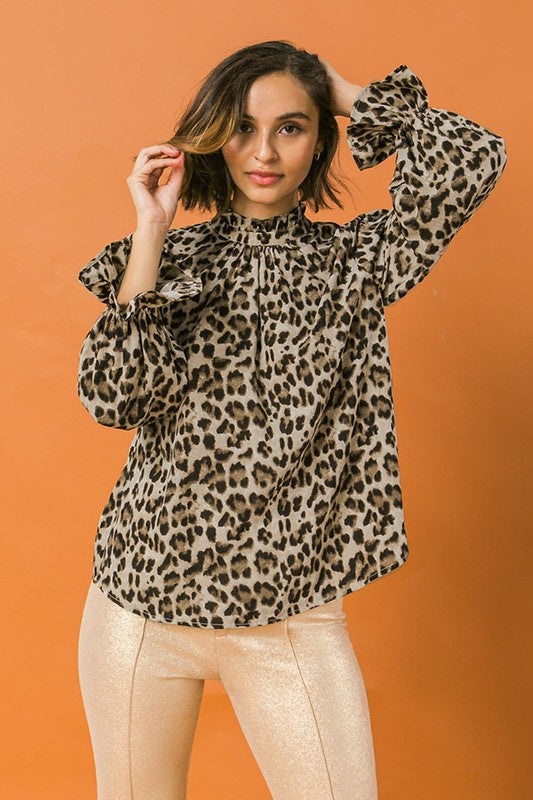 -50% Blusa manga larga cheeta