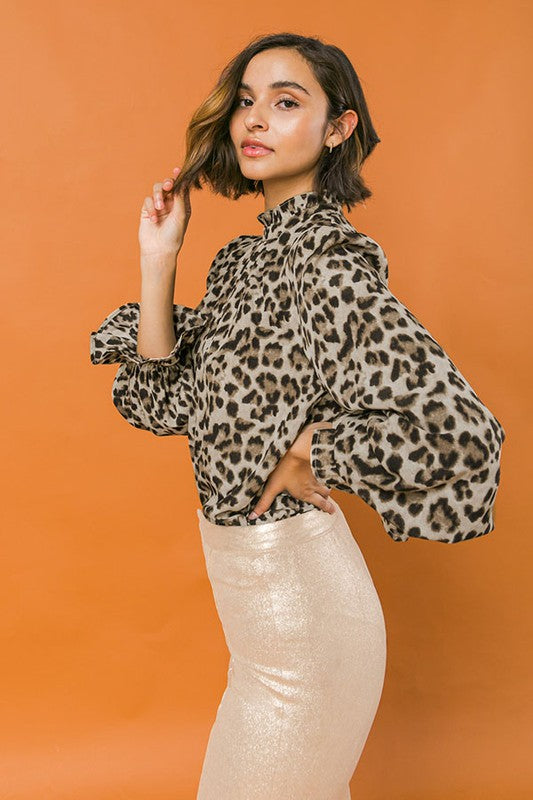 -50% Blusa manga larga cheeta