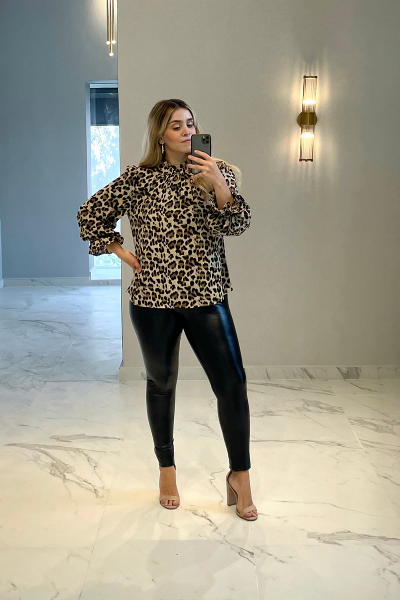 -50% Blusa manga larga cheeta