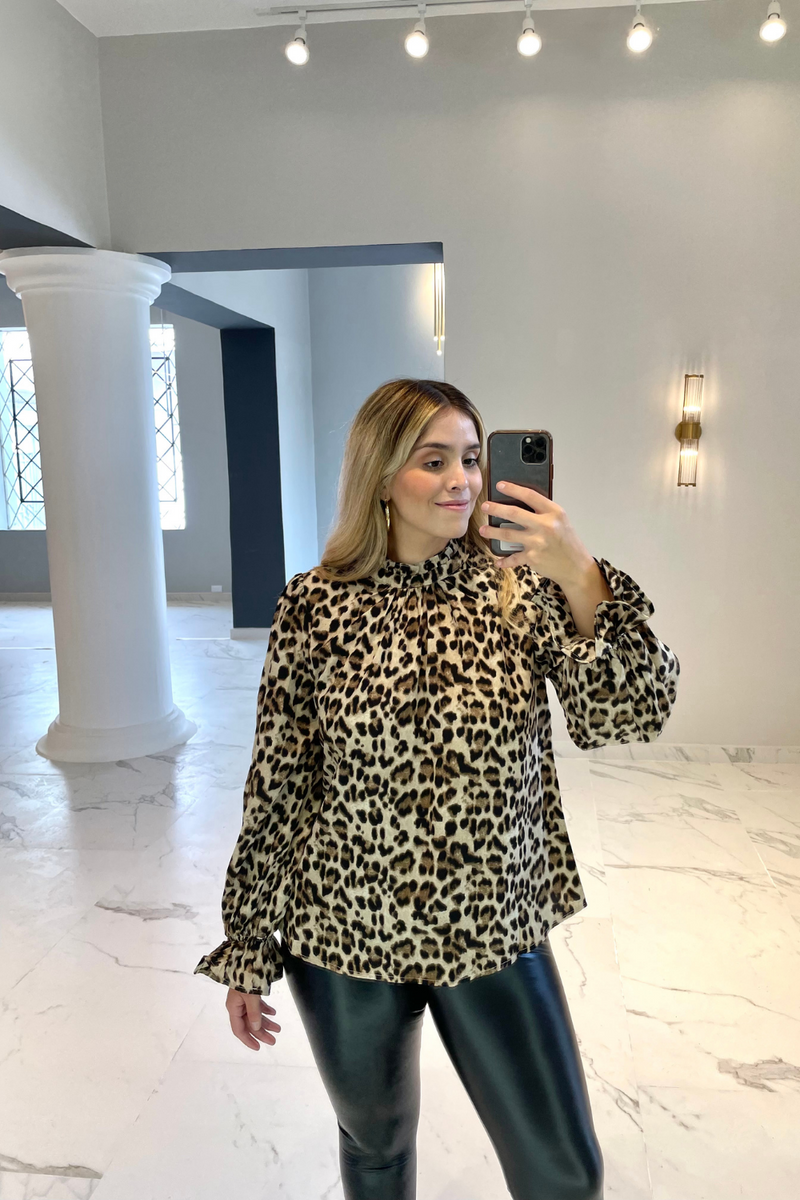 -50% Blusa manga larga cheeta