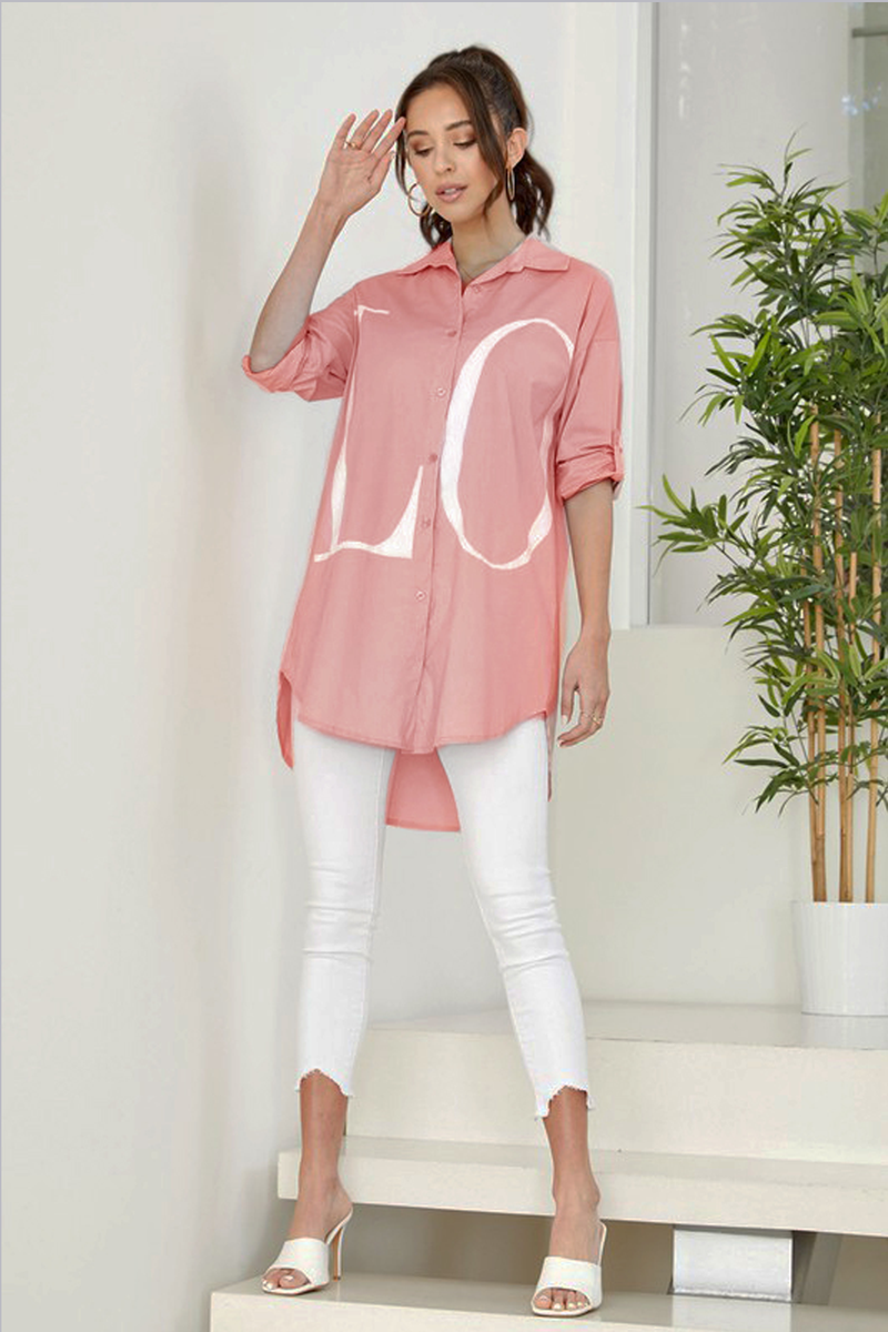 -50% Camisa oversized "LOVE"