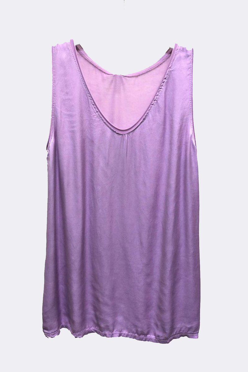 -50% Blusa sedosa sin mangas tank top