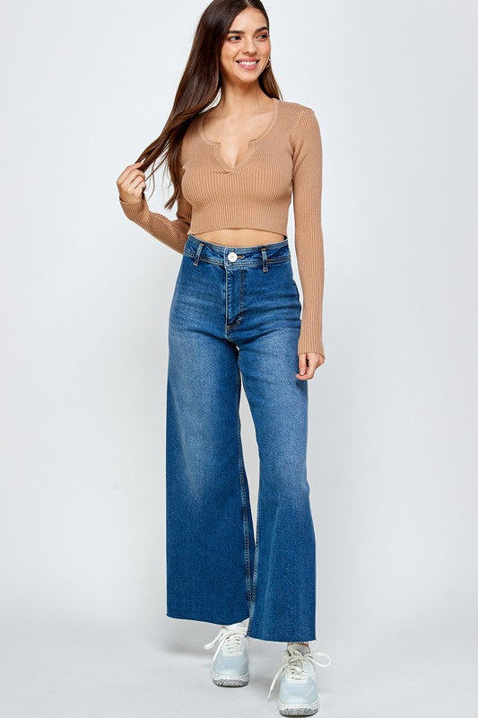 -50% CropTop manga larga