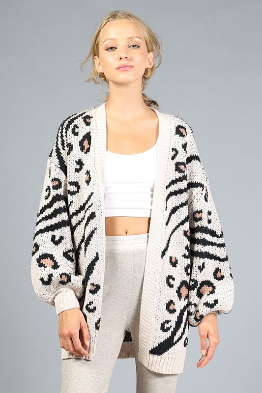 -50% Sueter largo animal print