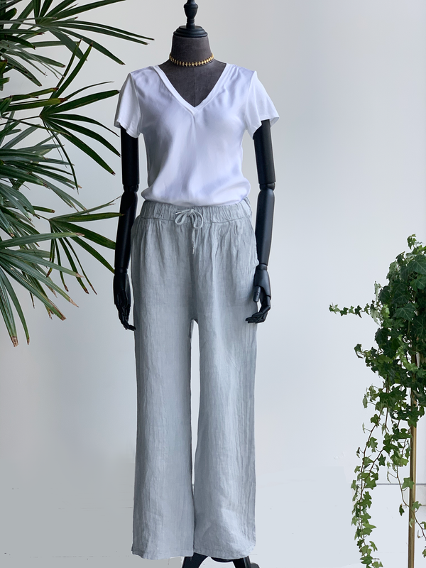 50% Pantalon tela tipo seda, con elastico en cintura – NikyLove